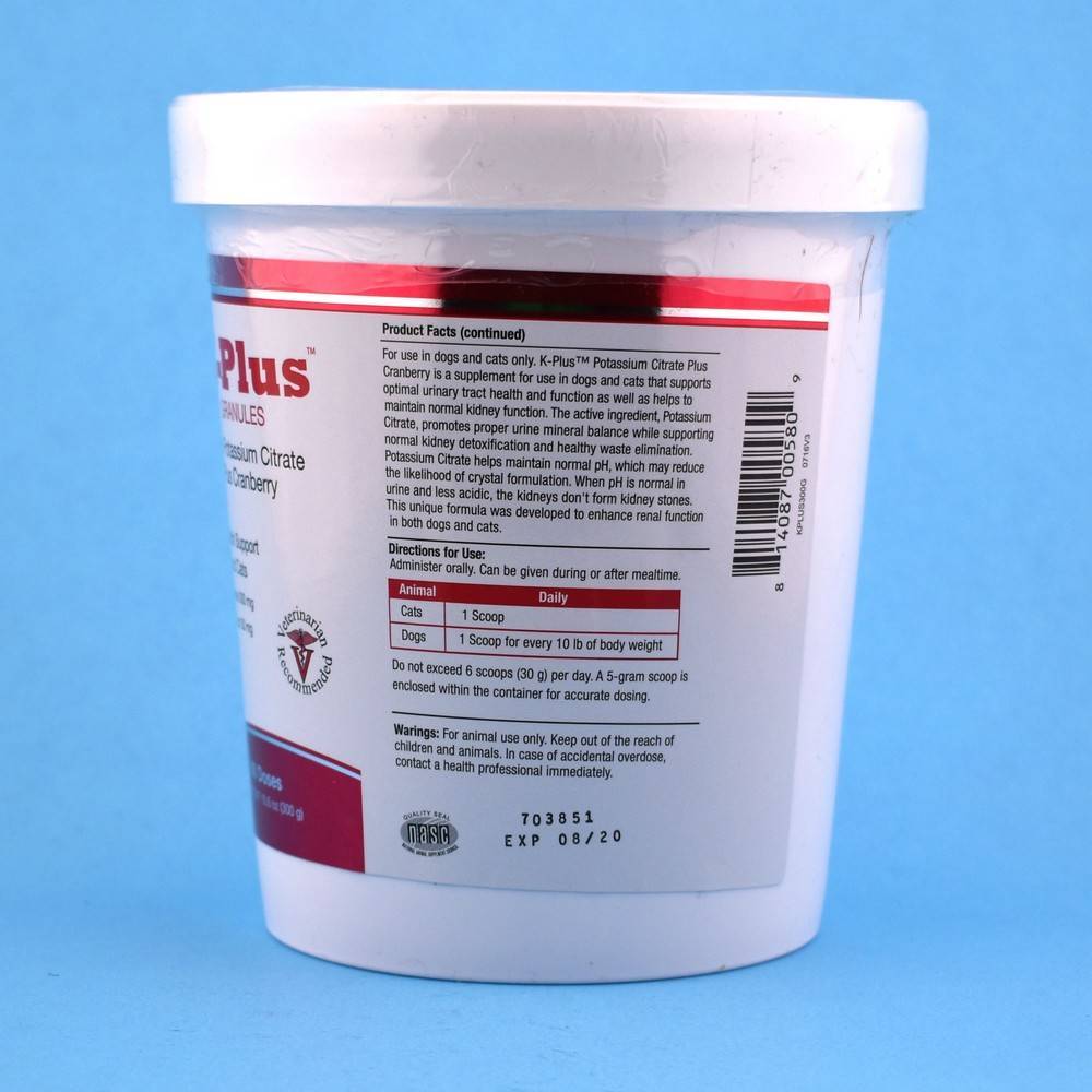 KPlus Potassium Citrate Plus Cranberry for Cats and Dogs