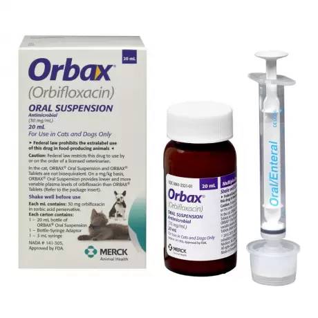 Orbax (orbifloxacin) - Oral Suspension for Cats, 30 mg/mL, 20 mL