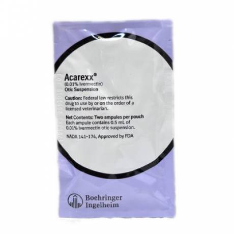Acarexx ivermectin Otic Suspension for ear mites in cats and kittens