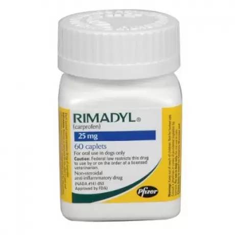 Rimadyl caplets for joint pain and inflammation in dogs