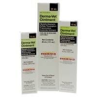 Derma-Vet Ointment  (Nystatin, Neomycin Sulfate, Thiostrepton and Triamcinolone Acetonide Ointment - Rx) for topical use in Dogs and Cats.