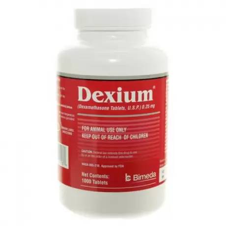 Dexium (dexamethasone) Tablets are an anti-inflammatory drug for dogs and cats.  