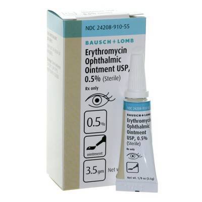 can you put erythromycin ointment in your eye