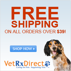 Enjoy free shipping on all pet medication orders of $39 and up at VetRx Direct.