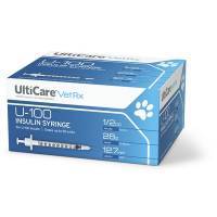 Ulticare VetRx U-100 Insulin Syringes 1/2cc, 28G, 1/2 Inch, 100ct; ?>