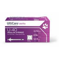 UltiCare VetRx U-40 Insulin Syringes 3/10cc, 29G, 1/2 inch, 100ct, Half Unit Markings; ?>