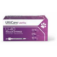 UltiCare VetRx U-40 Insulin Syringes 3/10cc, 29G, 1/2 inch, 100ct; ?>