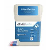 UltiCare VetRx U-40 Insulin Syringes 1/2cc, 29G, 1/2 inch, 100ct, Half Unit Markings, Sharps Container; ?>