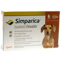 Simparica 11.1 - 22 lbs, 6 Month Supply