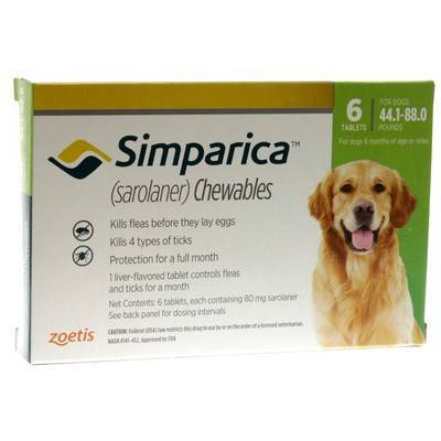 Simparica 44.1 - 88 lbs, 6 Month Supply