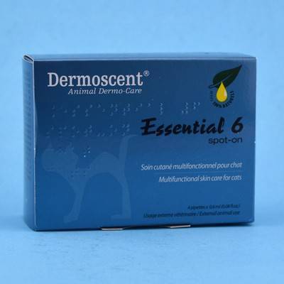Dermoscent Essential 6 Spot-On for Cats, Box of 4 Tubes