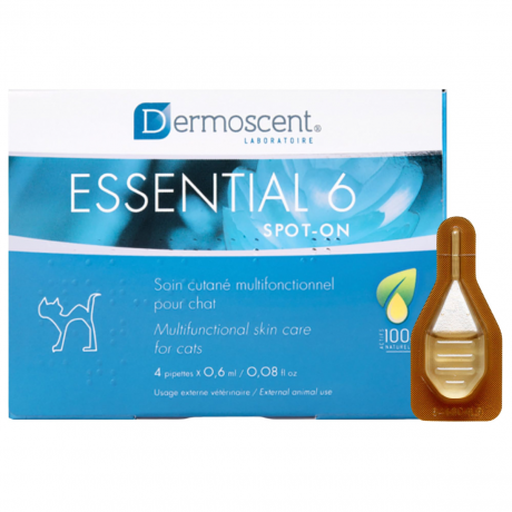 Dermoscent - Essential 6 Spot-On for Cats, Box of 4 Tubes