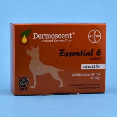  Dermoscent - Essential 6 Spot-On for Small Dogs 0-22 Pounds, 4 Tubes