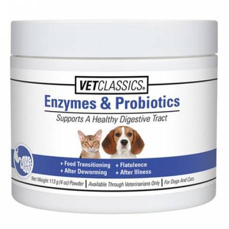 Vet Classics Enzymes and Probiotics for Dogs and Cats 4oz Powder
