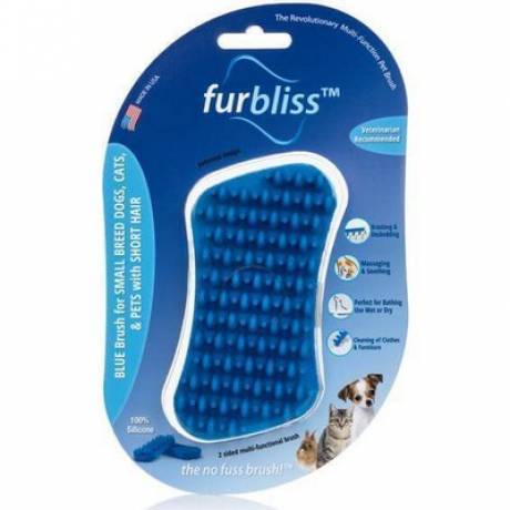 Furbliss - Blue Brush for Small Dogs and Cats with Short Hair