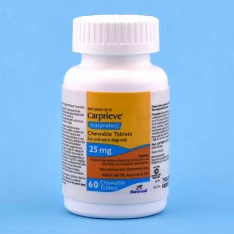 Carprieve (carprofen) Chewable Tablets for Dogs - 25mg, 60 Tabs