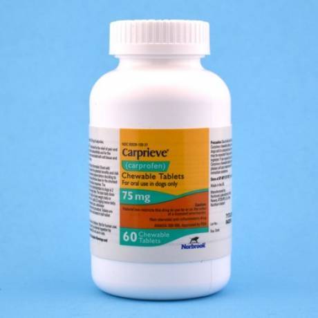 Carprieve (carprofen) Chewable Tablets for Dogs - 75mg, 60 Tabs