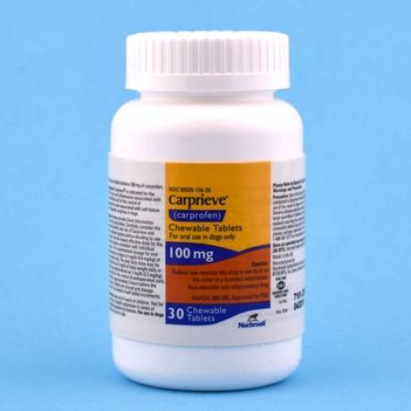 Carprieve (carprofen) Chewable Tablets for Dogs - 100mg, 30 Tabs