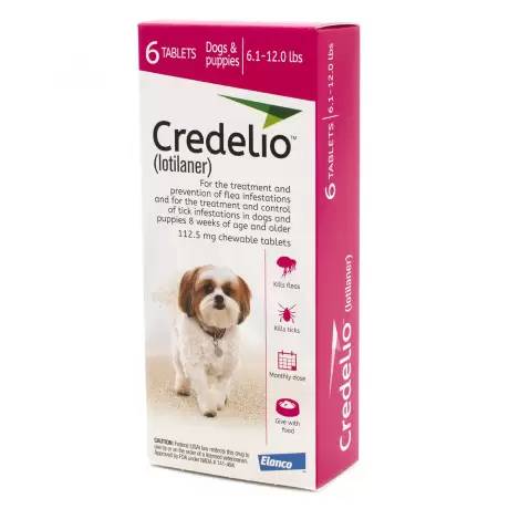 Credelio for Dogs (lotilaner) - 6 Chewable Tablets Fleas and Ticks 6.1-12lbs