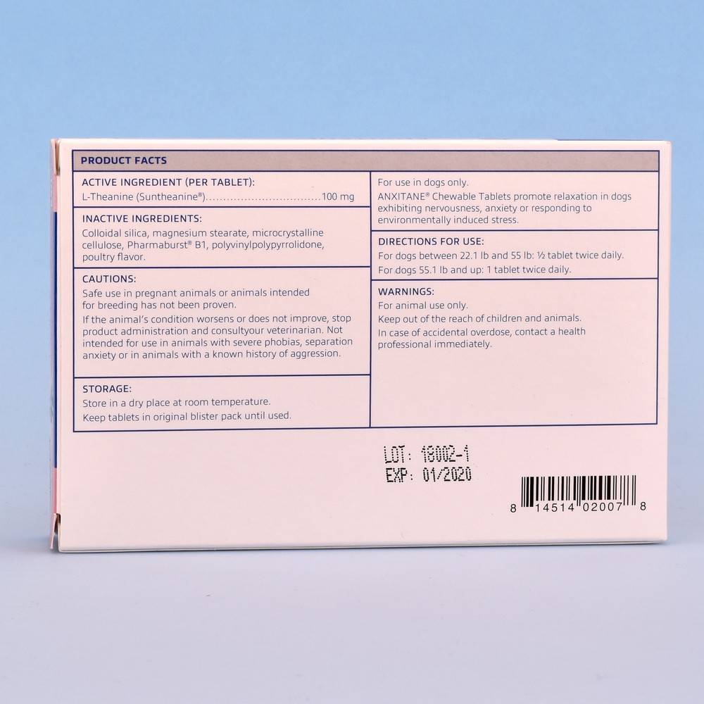 Anxitane Anxitane for Dogs LTheanine for Dogs VetRxDirect S
