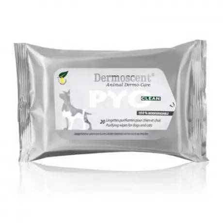 Dermoscent PYOclean - Purifying Wipes for Dogs and Cats, 20ct