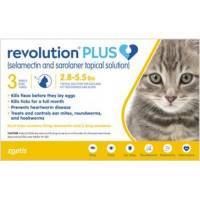 Revolution PLUS (selamectin + sarolaner) for Cats 2.8-5.5lbs, 3 Month Supply