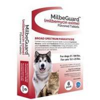 MilbeGuard Flavored Tablets for Dogs 51-100 lbs or Cats 12.1-25 lbs, 6 Month Supply; ?>