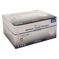 VetriJec U-40 Insulin Syringes 1/2cc, 29G, 1/2 inch, 100ct; ?>