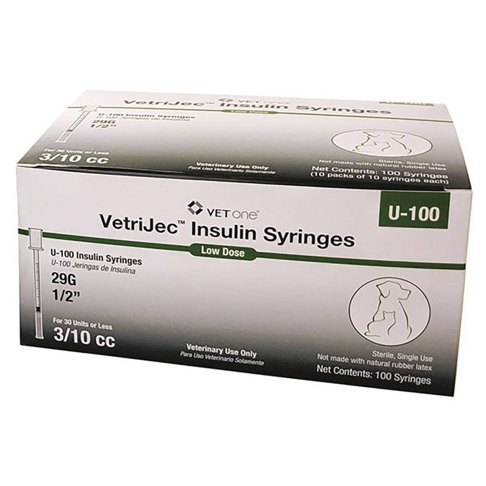 Vetone U 100 Insulin Syringes Diabetes In Pets Vetrxdirect