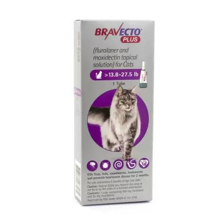 Bravecto Plus Topical Solution for Cats - 13.8-27.5 lb, 1 Tube