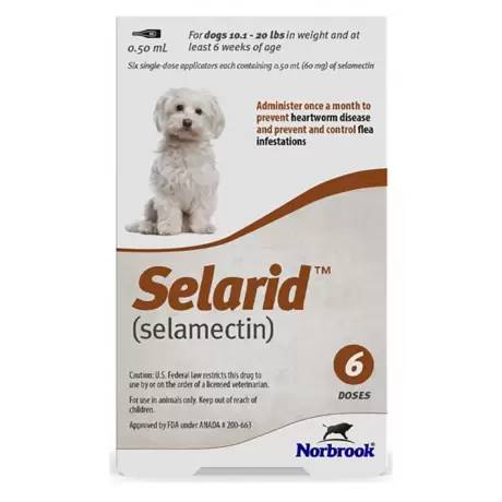 Selarid (selamectin) - 6 Doses for Dogs 10.1 to 20 lbs