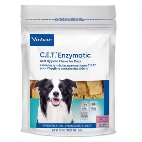C.E.T. Enzymatic Oral Hygiene Chews for Dogs - Medium, 30ct