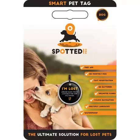 Spotted Pro Smart Pet Tag for Dogs and Cats Label