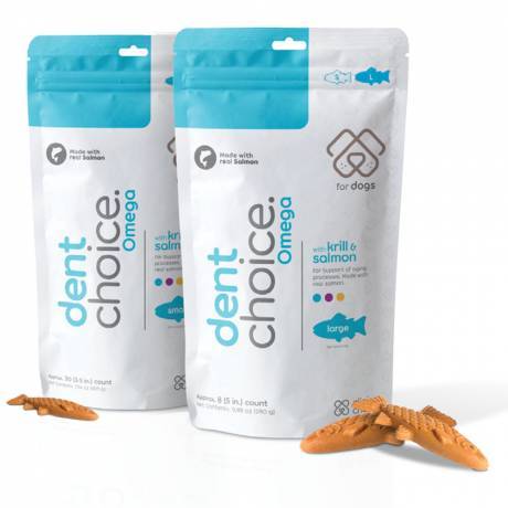 Dent Choice Omega for Dogs - Fish shaped Krill and Salmon Oral Chews