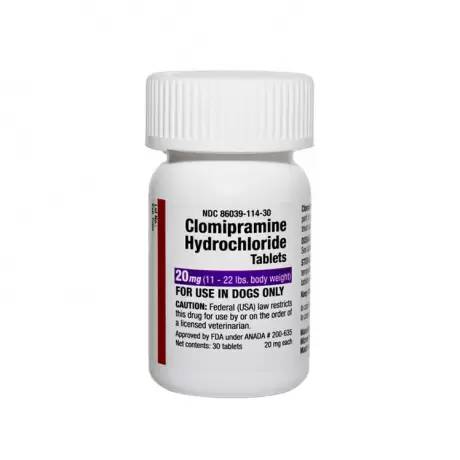 Clomipramine Hydrochloride for Dogs Anxiety - 20mg, 30 Tablets