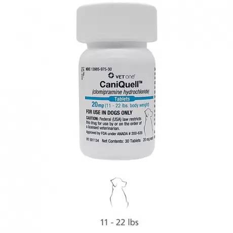 CaniQuell Separation Anxiety in Dogs (clomipramine) - 20mg, 30 Tablets