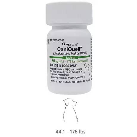 CaniQuell Separation Anxiety in Dogs (clomipramine) - 80mg, 30 Tablets