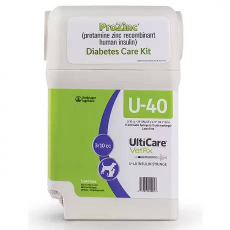 ProZinc - Diabetes Care Kit for Dogs and Cats, U-40 Syringes (1/2 Unit Markings), 3/10cc, 29g, 1/2 inch 100ct