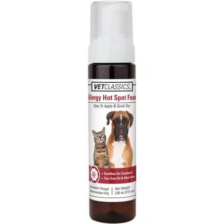 Allergy Hot Spot Foam for Dogs and Cats 8oz Pump Bottle - VetClassics
