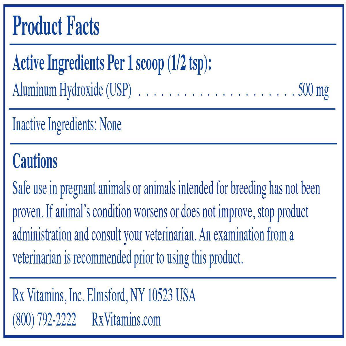PhosBind for Cats Aluminum Hydroxide Phosphorus Binder VetRxDirect