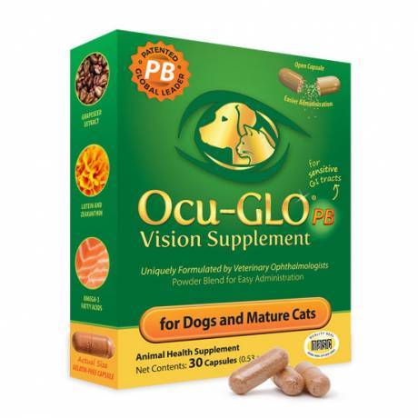 Ocu-GLO - Powder Blend for Dogs and Cats, 30 Capsules, Eye Health