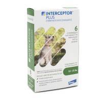 Interceptor Plus Chewables for Dogs 8.1-25 lbs, 6 Month Supply; ?>