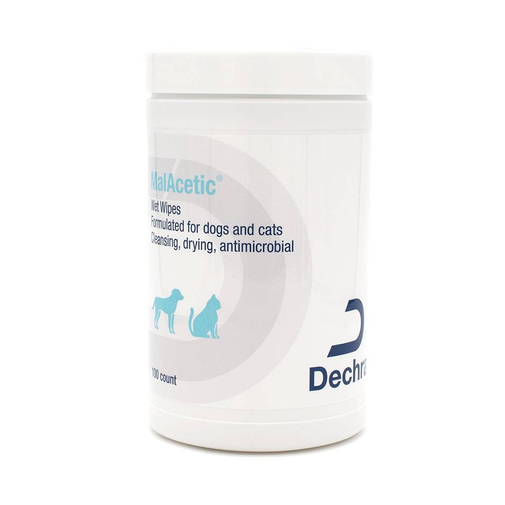 DermaPet MalAcetic Wet Wipes/Dry Bath for Cats and Dogs