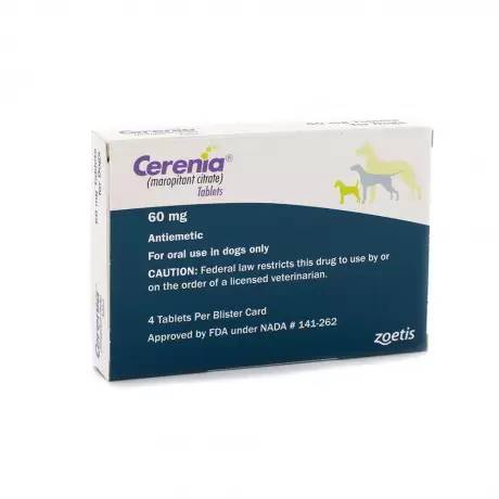 Cerenia for Dogs Prevention of Vomiting (maropitant citrate) - 60mg, 4 Tablets