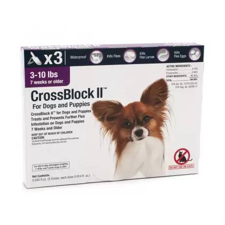 CrossBlock II for Dogs - 3-10lbs, 3 Month Supply Flea Preventative 