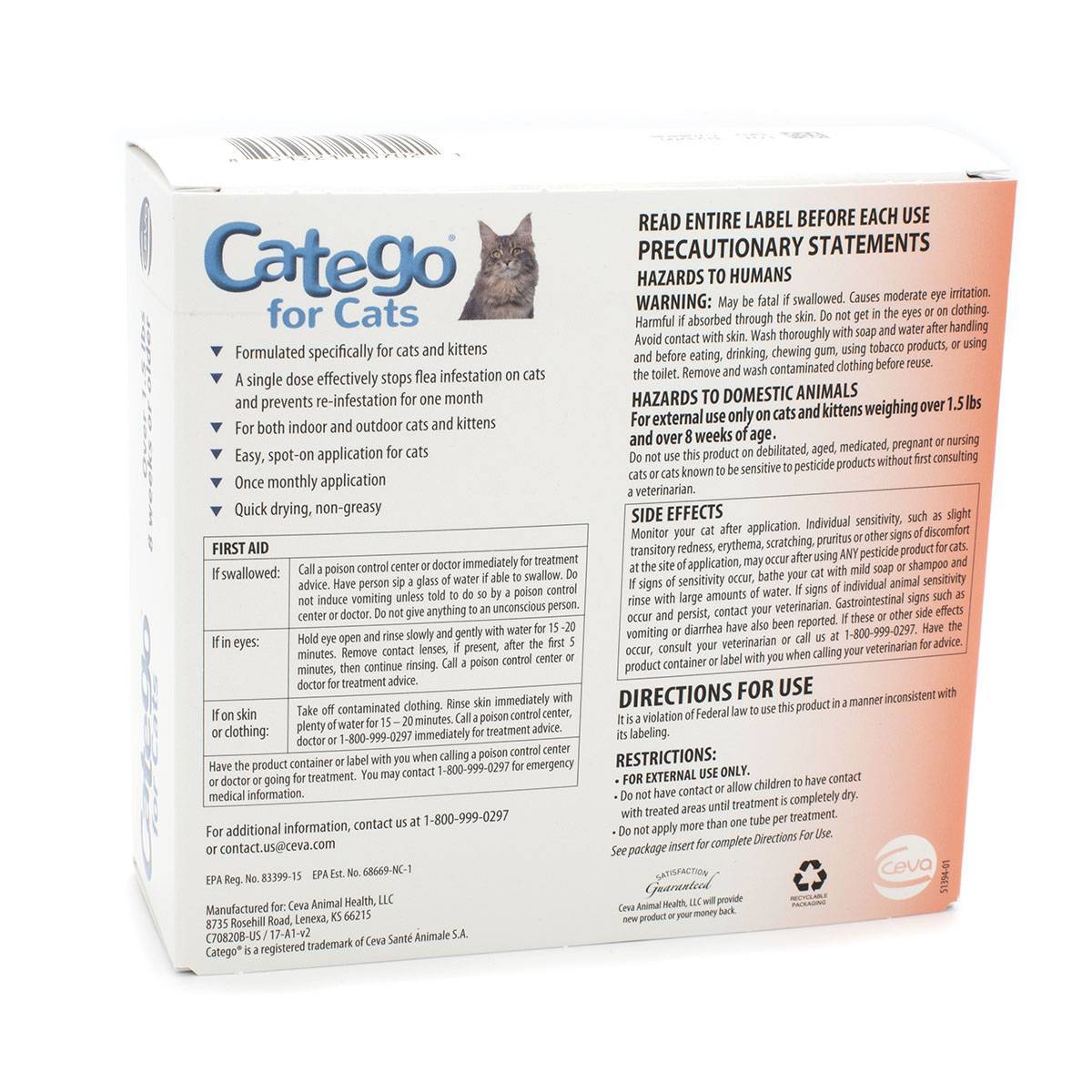 catego flea & tick treatment for cats