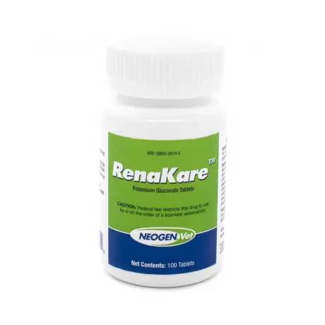 RenaKare (potassium gluconate) - 2mEq (468mg), 100 Tablets for Cats and Dogs