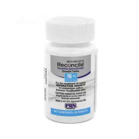 Reconcile (fluoxetine) for Dogs Separation Anxiety - , Bottle of 30 Tablets 16mg, 17.7 - 35.2 lbs