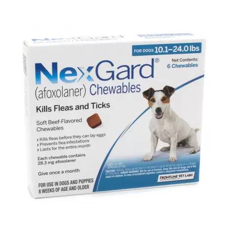 NexGard Chewables for Dogs Fleas - 10.1-24 lbs, 6 Month Supply