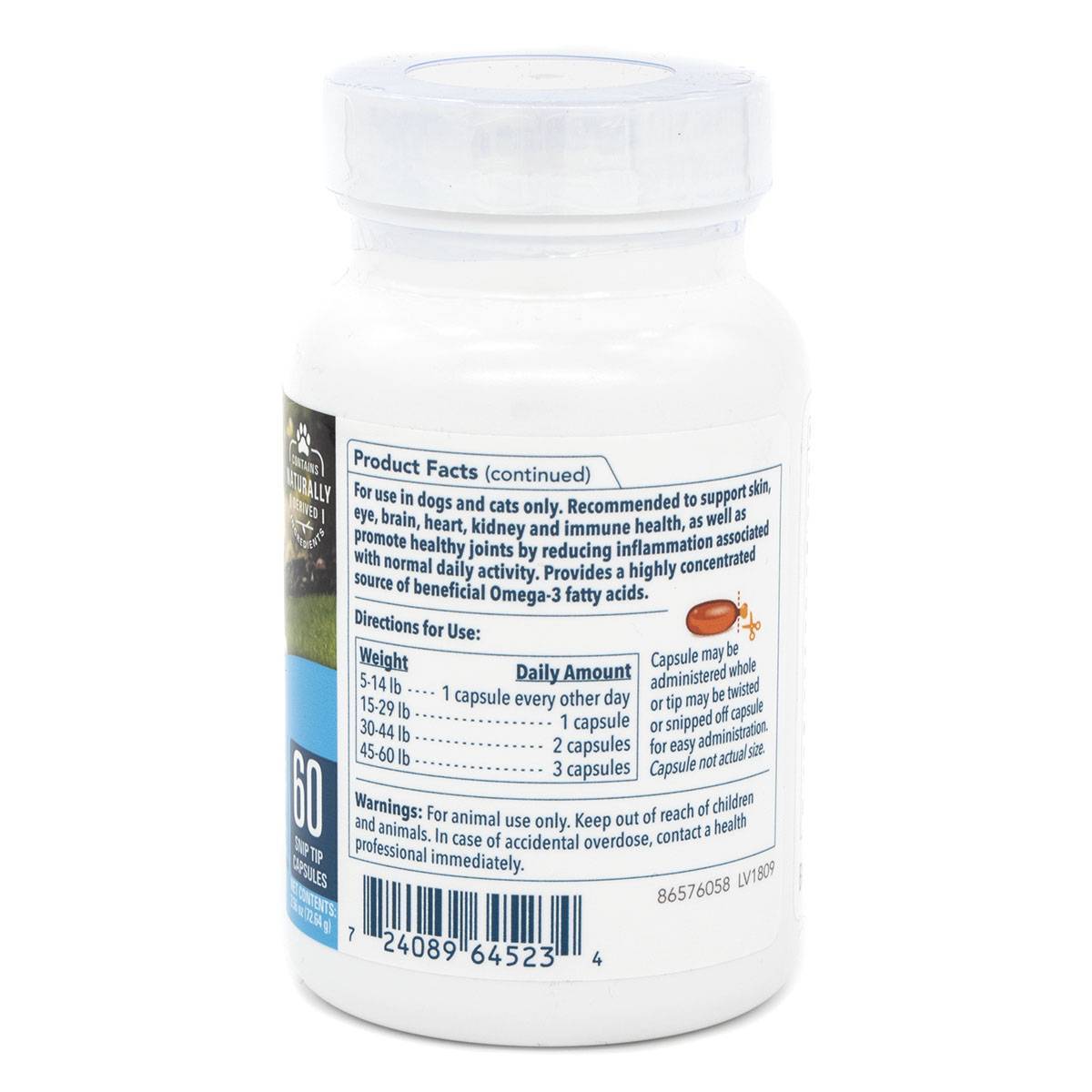 Free form snip tips for dogs and cats fatty acid supplement